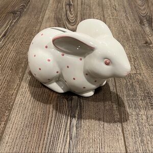 Tiffany & Co. White Ceramic Bunny with Pink Dots